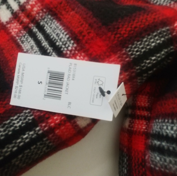 Volcom Stone Plaid Faux Fur Winter Coat/Jacket - Picture 6 of 7